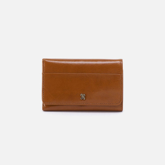 Hobo Bags "Jill" Trifold Wallet- Truffle