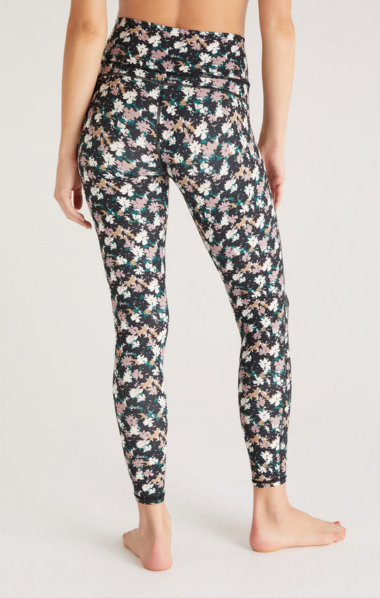 On The Move High Waist Leggings - Floral INDIGO BLUE | Womens Talbots Pants  — Bypaths and Beyond