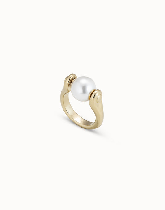 Uno de 50 "Full Pearlmoon" Ring-Gold