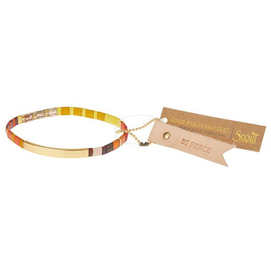 Scout Curated "Good Karma" Miyuki Bracelet | Be Fierce - Sunset/Gold