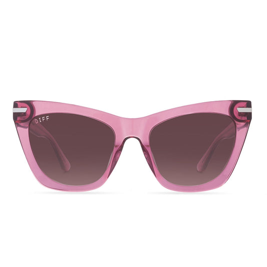 DIFF Eyewear "Alyssa" Macarena Pink Crystal with Wine Gradient Lenses