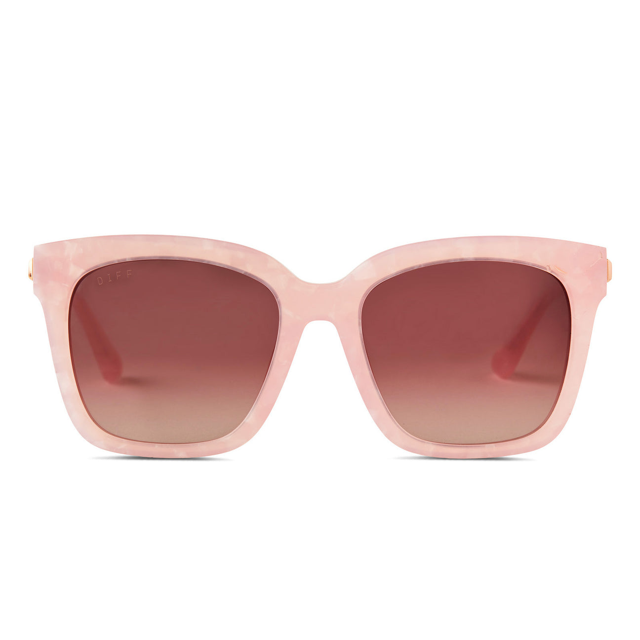 Diff Eyewear "Bella" Geo Pink Wine Gradient