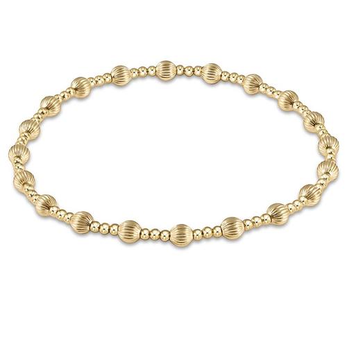 Enewton "Dignity Sincerity" Pattern 4mm Bead Bracelet-Gold