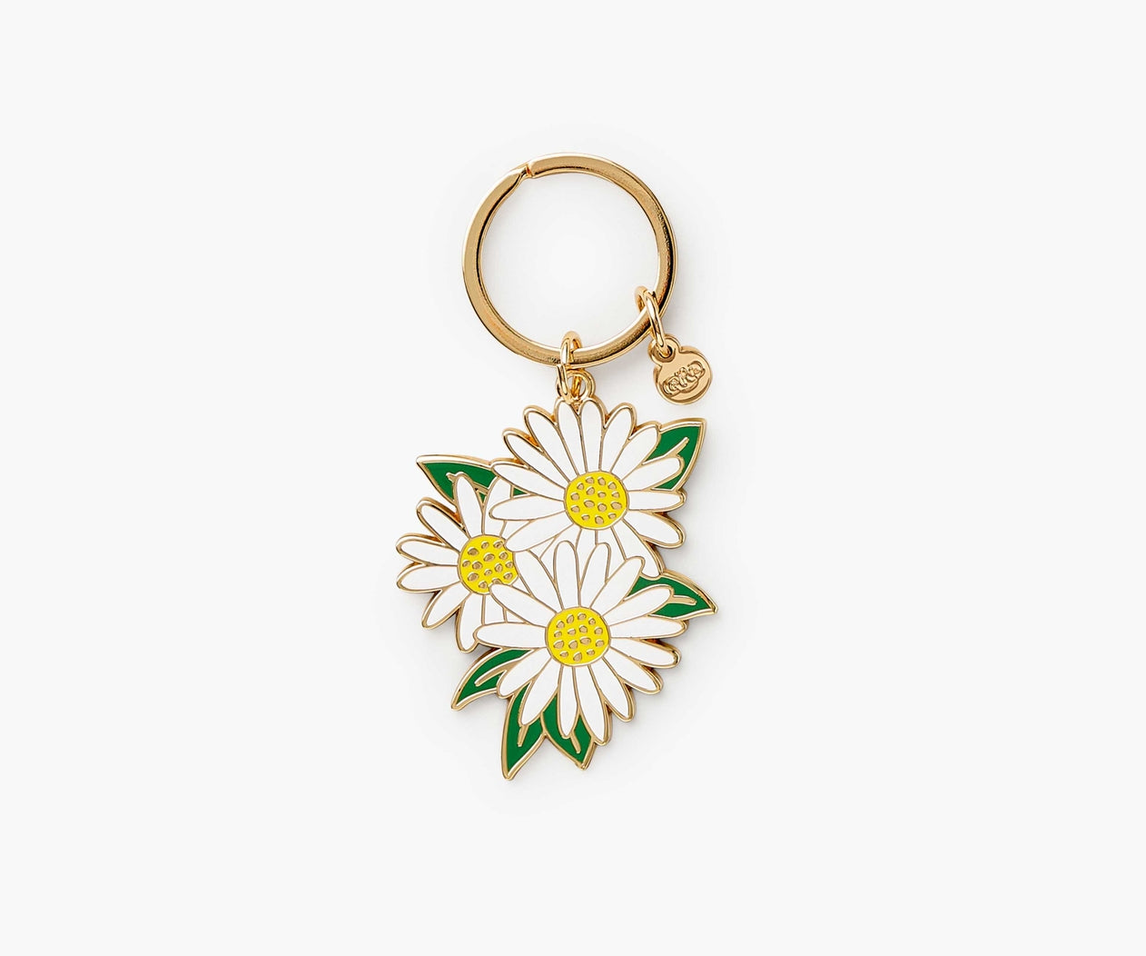 Rifle Paper Co. "Daisies" Enamel Keychain