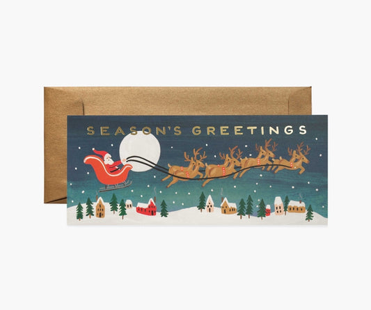 Rifle Paper Co. "Santa's Sleigh" No. 10 Card