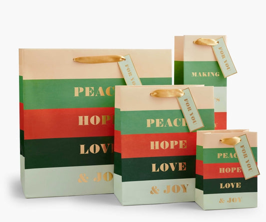 Rifle Paper Co. "Peace & Joy" Gift Bags