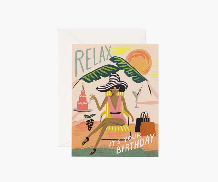 Rifle Paper Co.  "Relax It's Your Birthday" Card