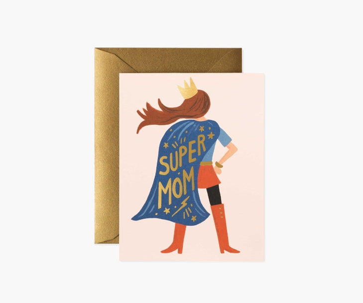 Rifle Paper Co. "Super Mom" Red Boots Card