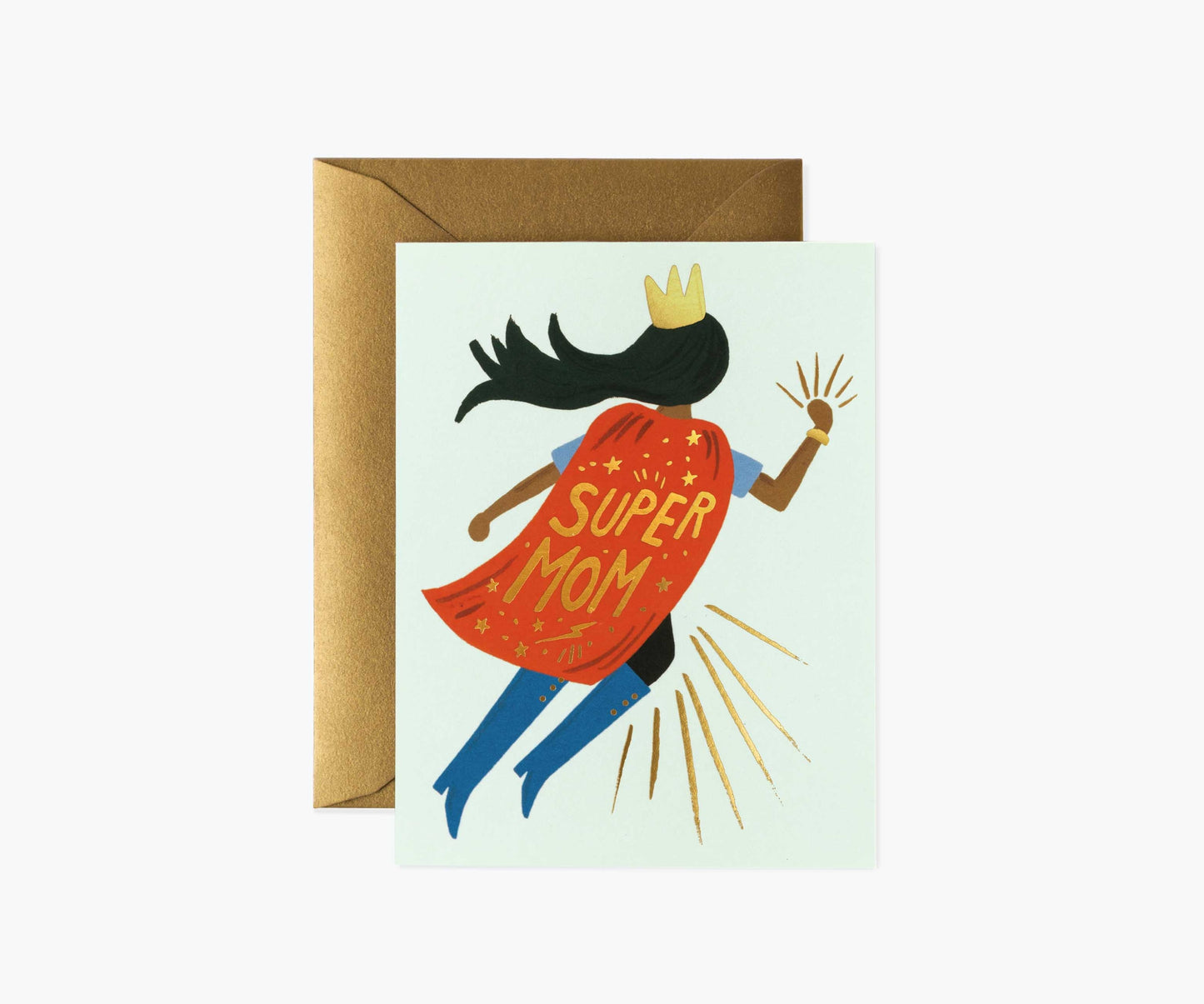 Rifle Paper Co. "Super Mom" Blue Boots Card