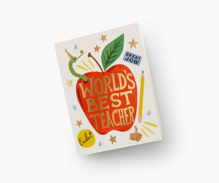 Rifle Paper Co. "World's Best Teacher" Card