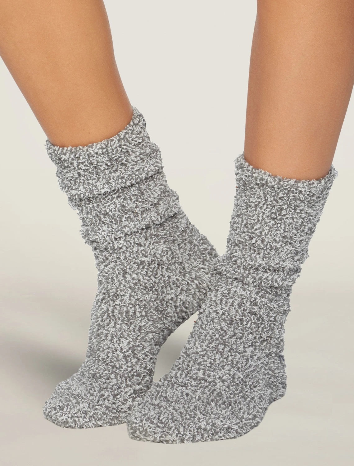 Barefoot Dreams CozyChic® Heathered Women's Socks- Graphite/White