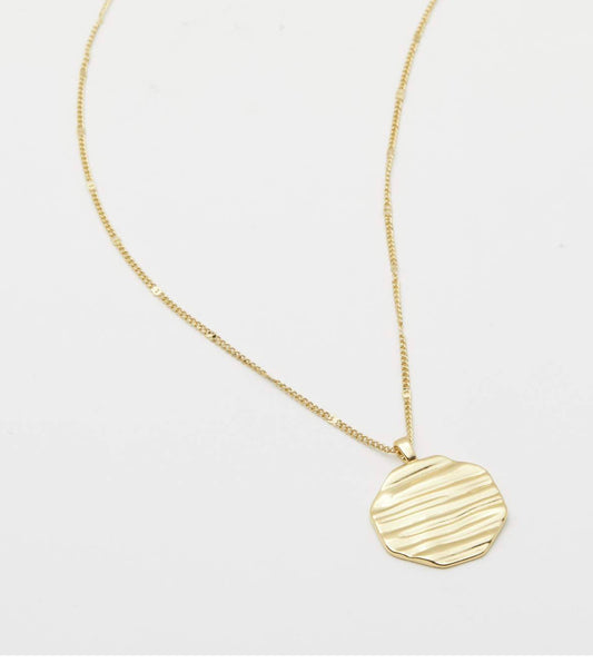 Gorjana Sunset Coin Necklace- Gold