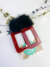 Black & Red Interception Drop Earrings
