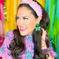 Brianna Cannon "Iridescent Pink with Beads" Headband