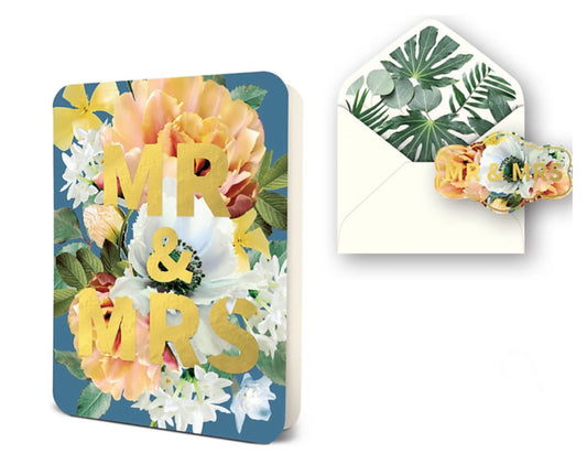 Mr & Mrs Slate Blue Card