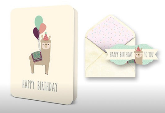 Llama Happy Birthday Card