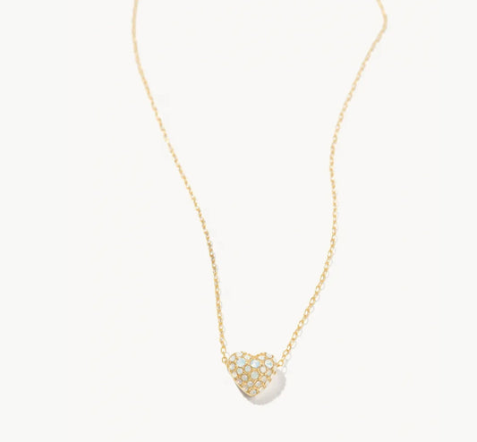 Spartina 449 Bursting Heart Necklace- White Opal