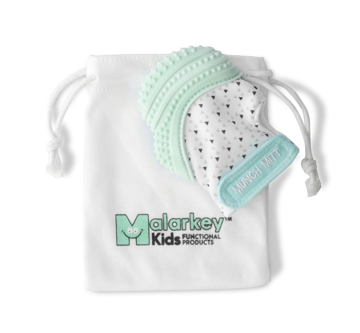 Malarkey Kids Mint Munch Mitt - Green Triangles