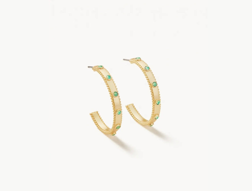 Spartina 449 Atlantic Opal Hoop Earrings-Atlantic Opal