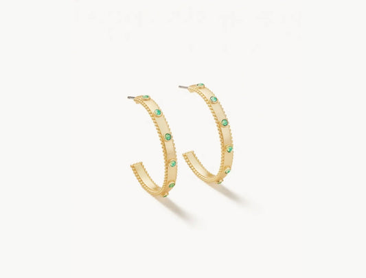 Spartina 449 Atlantic Opal Hoop Earrings-Atlantic Opal