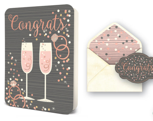 Studio Oh! Congrats Champagne Flutes Card