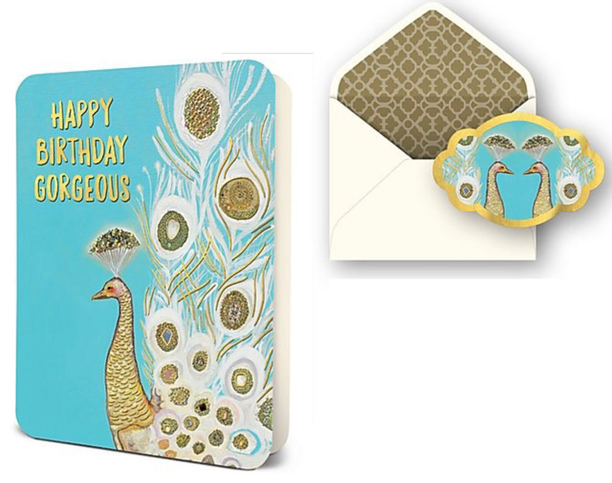 Happy Birthday Gorgeous Peacock Card