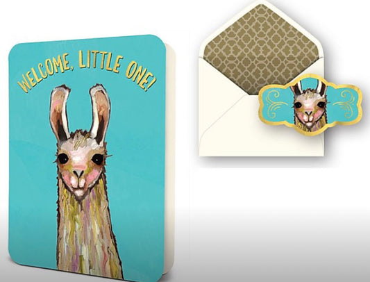 Studio Oh! "Welcome Little One" Llama Card