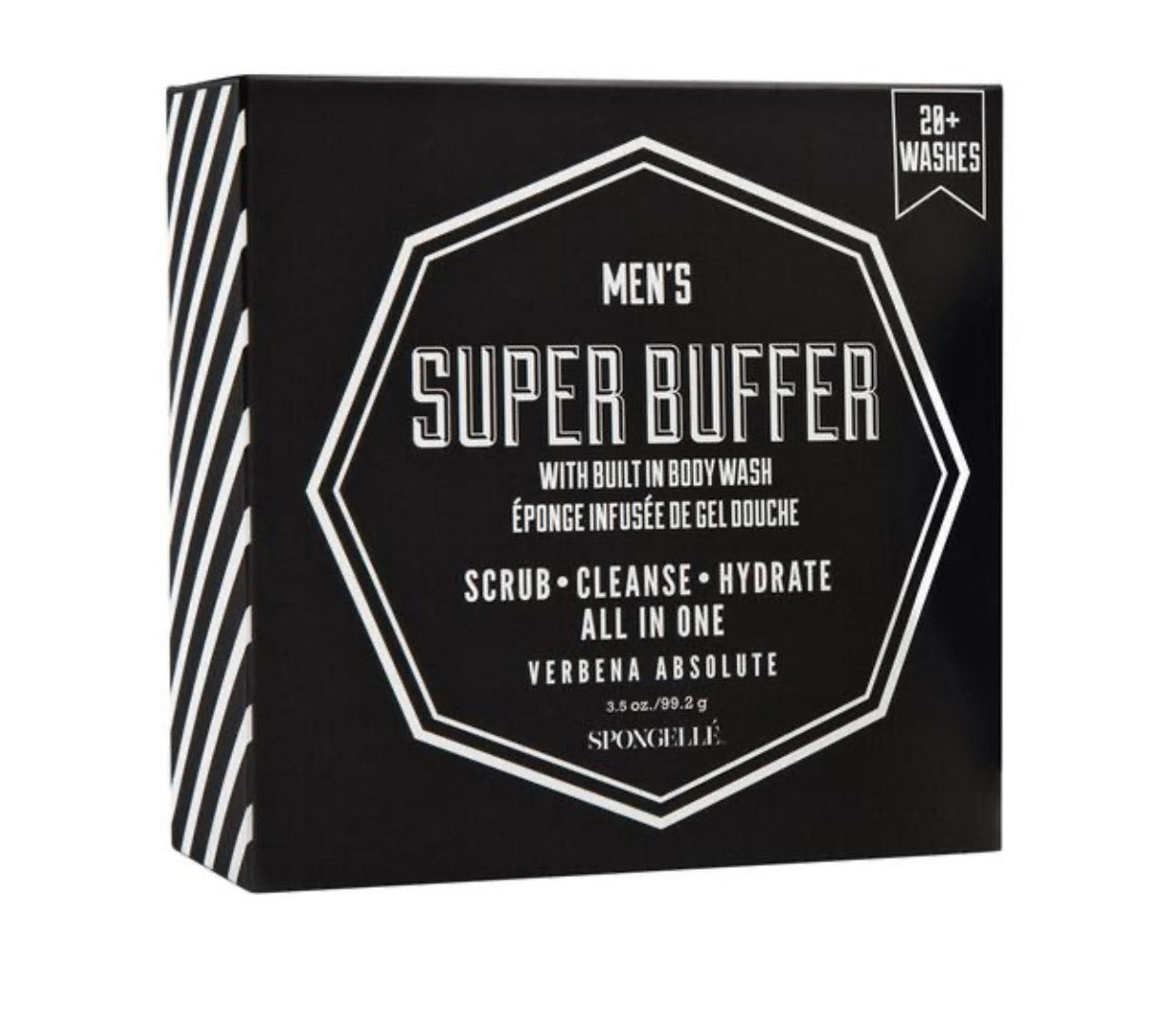 Men's Spongelle Super Buffer - 20+ Washes (Black Box)