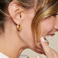 Spartina 449 Mod Ballon Hoop Earrings- Gold