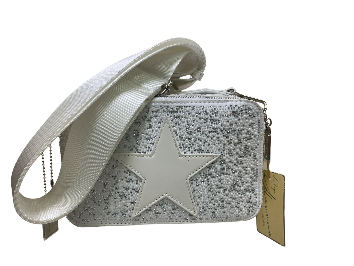 Vintage Havana Women's Silver Glitter Crossbody Bag