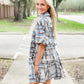 Sofie the Label “Danielle” Mini Shirt Dress - Blue Plaid