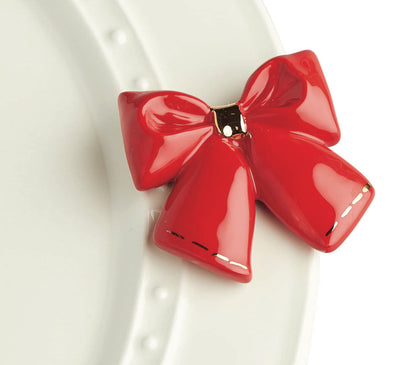 A238 Nora Fleming Wrap it Up Mini (Red Bow)