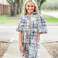 Sofie the Label “Danielle” Mini Shirt Dress - Blue Plaid