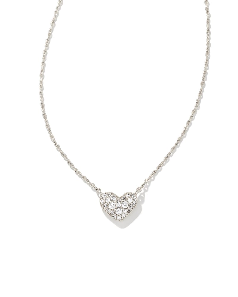 Kendra Scott Ari Pave Crystal Heart Necklace- 3 Colors