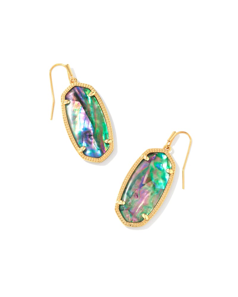 Kendra Scott Elle Earring- Gold Lilac Abalone