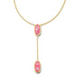 Kendra Scott Framed Elisa Y Necklace- Gold Peony MOP