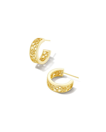 Kendra Scott Kelly Huggie Earring-Gold or Silver