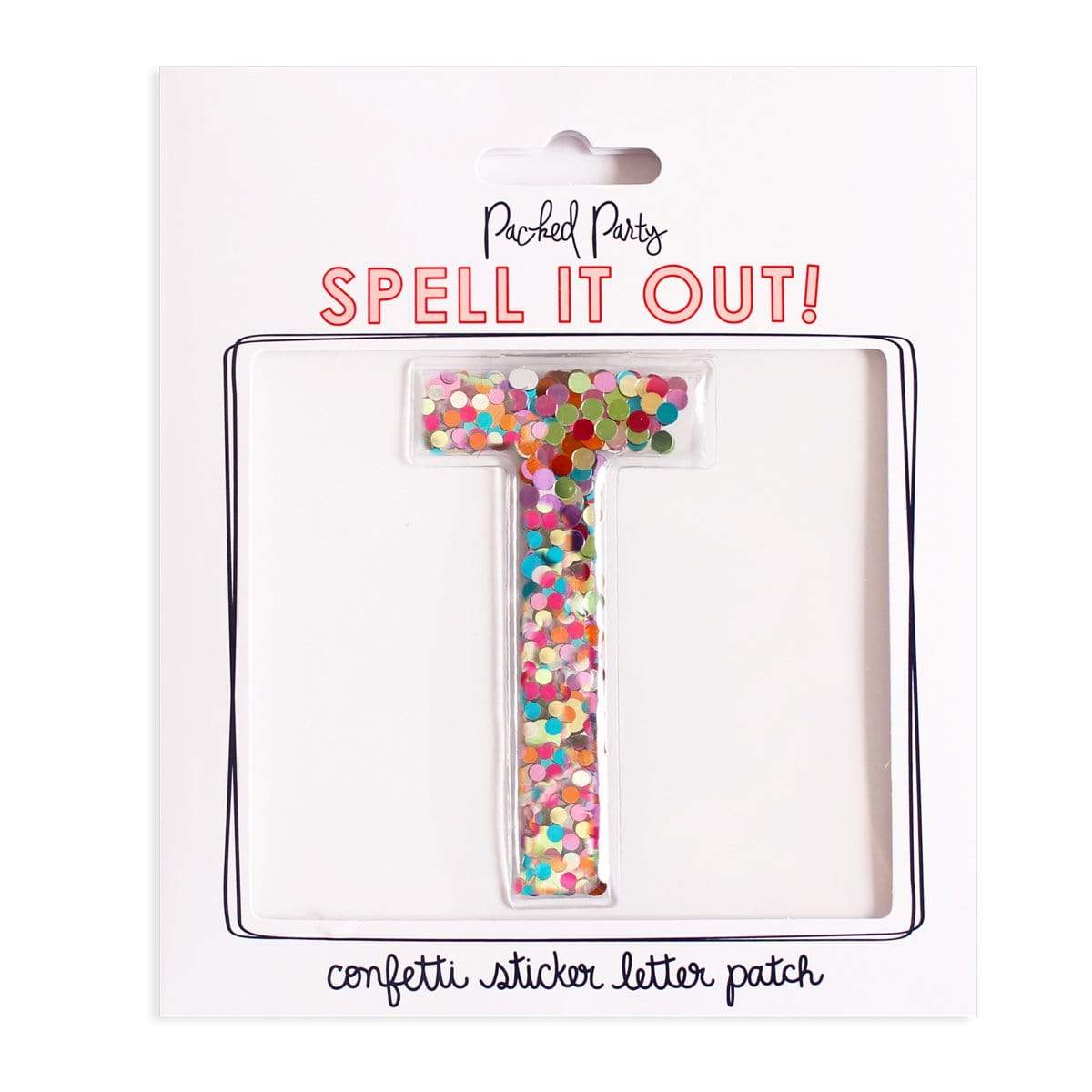 Packed Party Confetti Sticker Letters