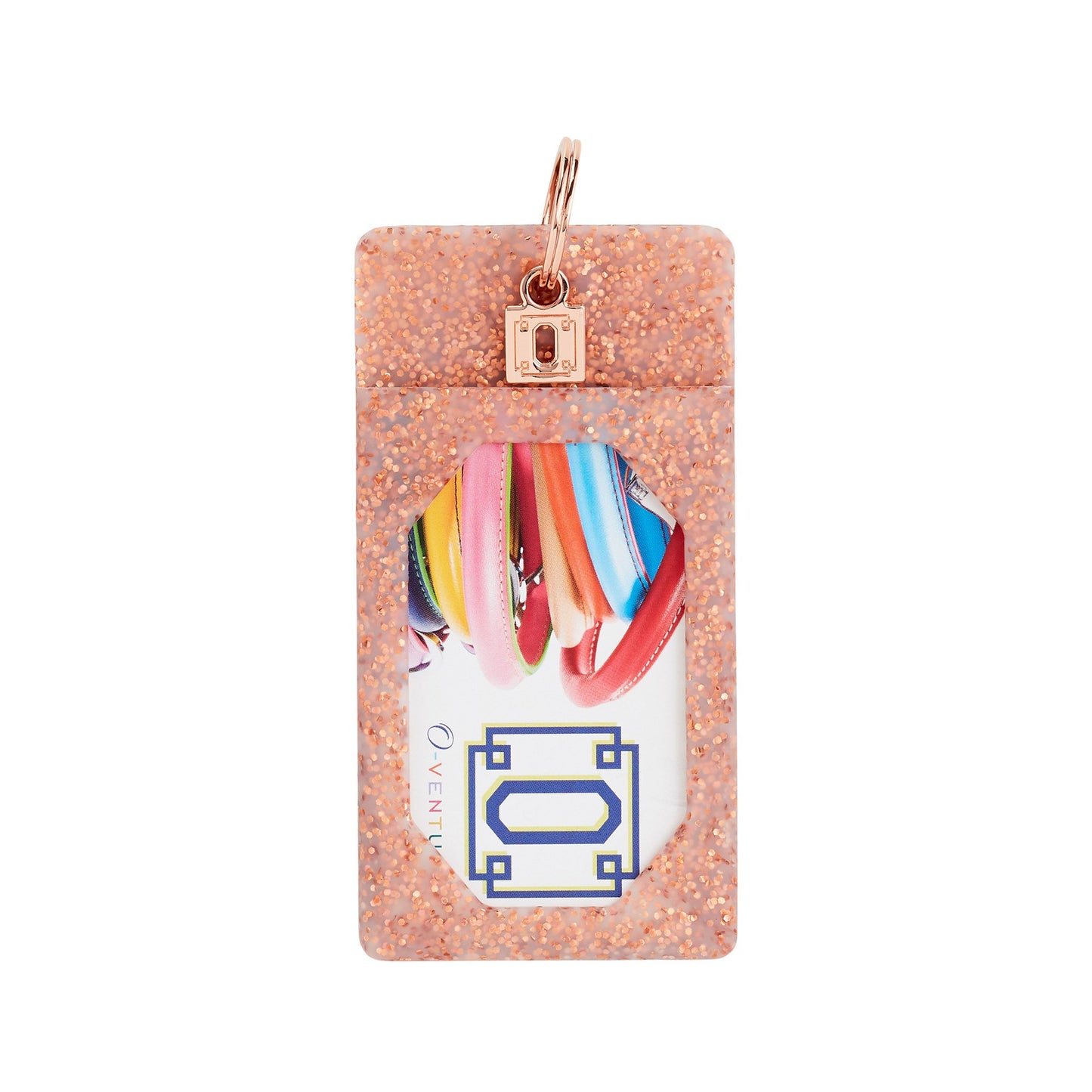 Oventure Silicone ID Case - Rose Gold Confetti