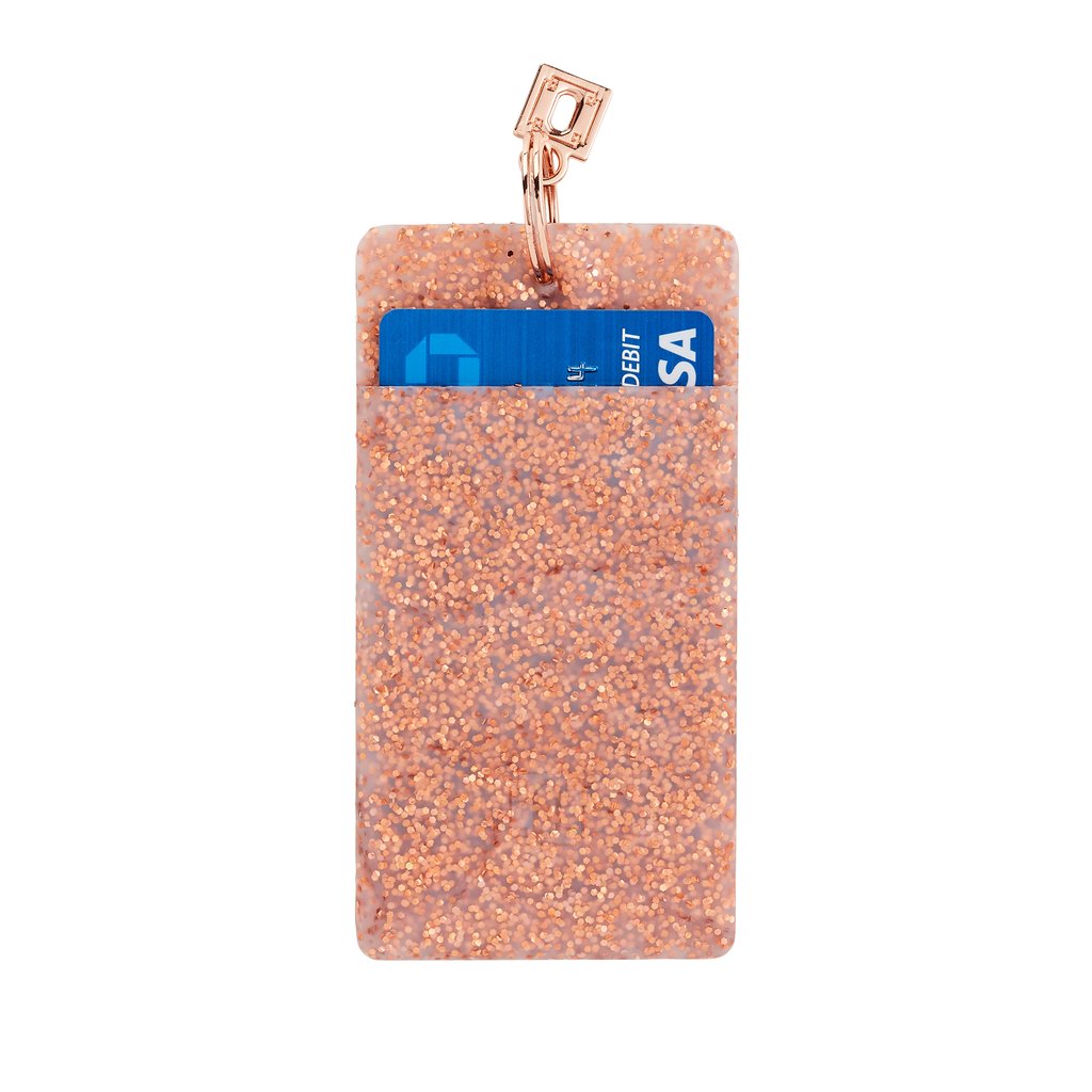 Oventure Silicone ID Case - Rose Gold Confetti