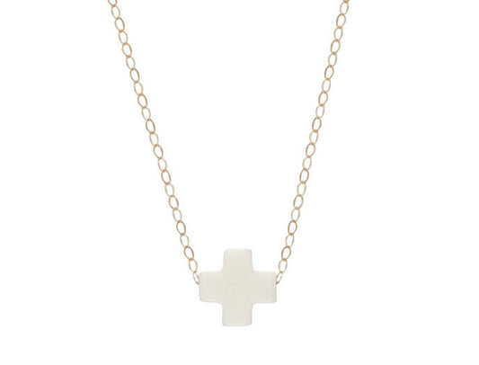 Enewton Signature 16" Cross Necklace-Off White