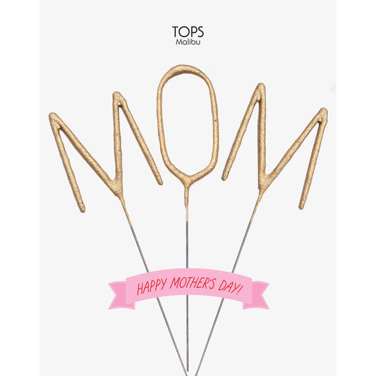 Big Golden Sparkler Wand "MOM"