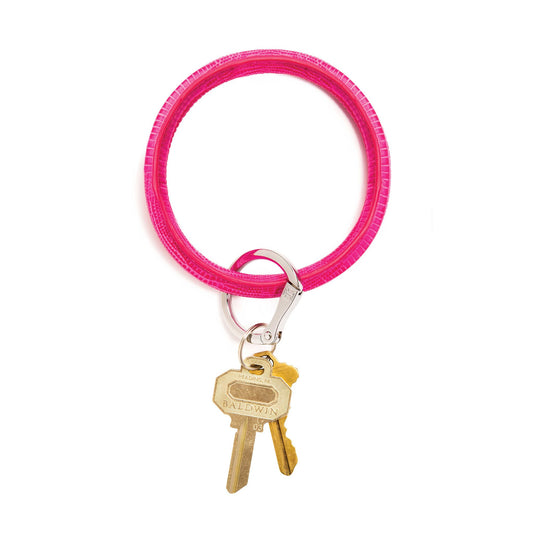 Leather O Ring - Tickled Pink