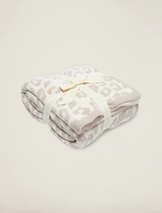 Barefoot Dreams CozyChic® Barefoot in the Wild® Throw- Cream/Stone